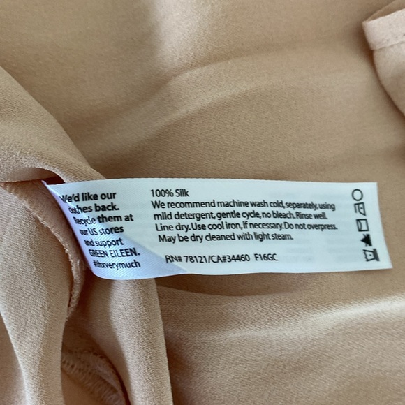Gorgeous Eileen Fisher Silk Tank Tunic Peach Cream size Medium - Picture 4 of 5